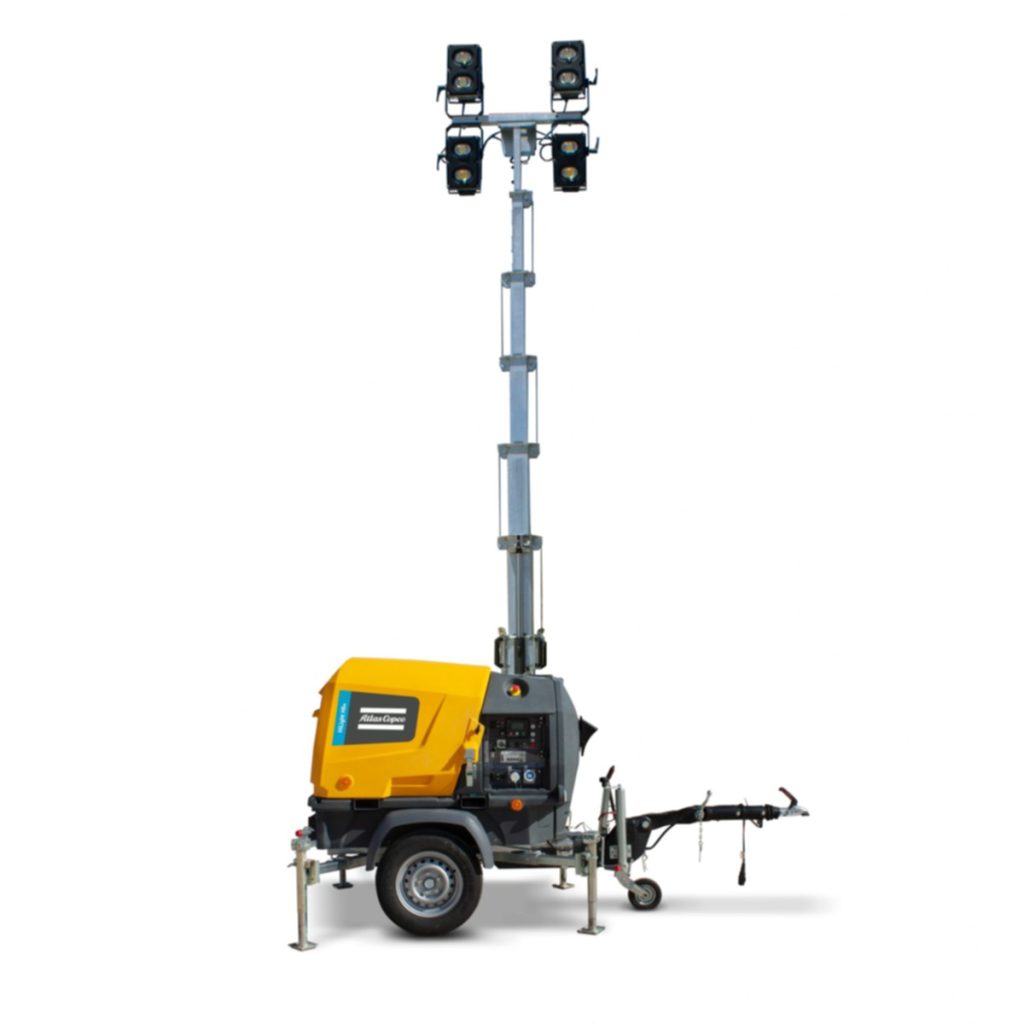 Turn de iluminat cu stație de alimentare 8,5 m ATLAS COPCO HILIGHT H6+